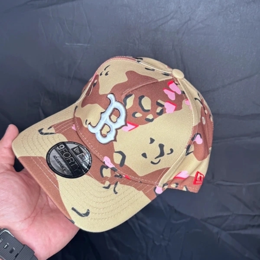 Boston Red Sox Kids Camouflage Pink Accent Cap